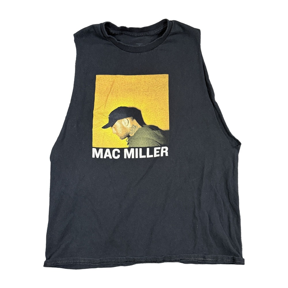 Mac Miller Graphic Muscle Tee Black Sleeveless Shirt Mens Large Streetwear Merch